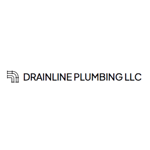 Drainline Plumbing LLC logo with stylized pipe icon and company name